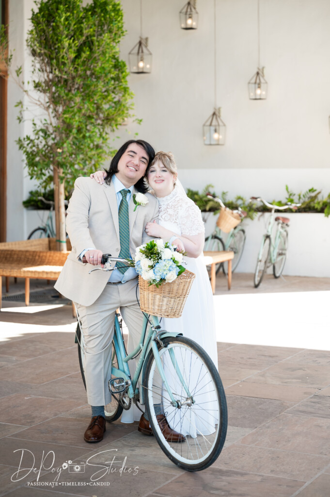 Beaitufl bride and groom weddings 
 photos from a Scottsdale elopement by Scottsdale elopement photographer, DePoy Studios. Wedding at The Scott Rsort and Spa.