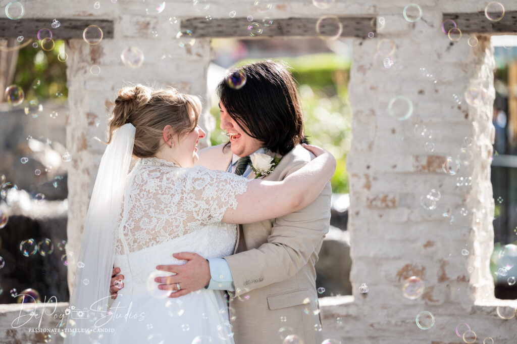 Scottsdale elopement by Scottsdale elopement photographer, DePoy Studios. Wedding at The Scott Rsort and Spa and the couples first dance.