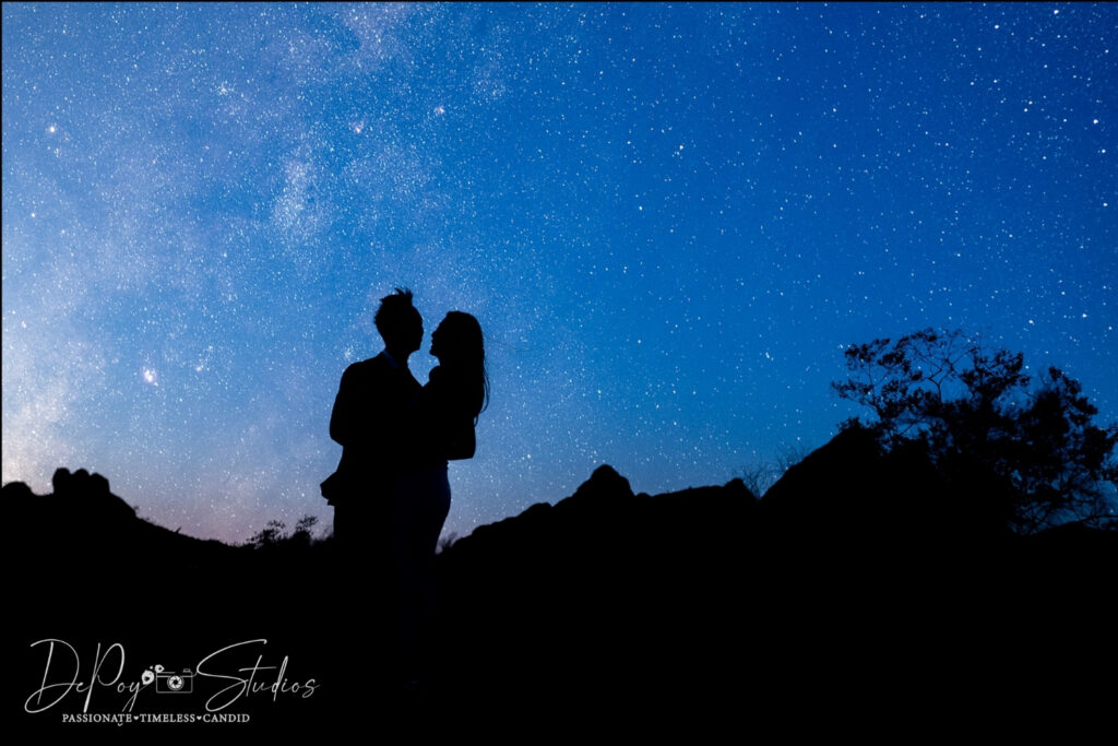 DePoy Studios Phoeinx wedding photographer, engagement photo sunset.