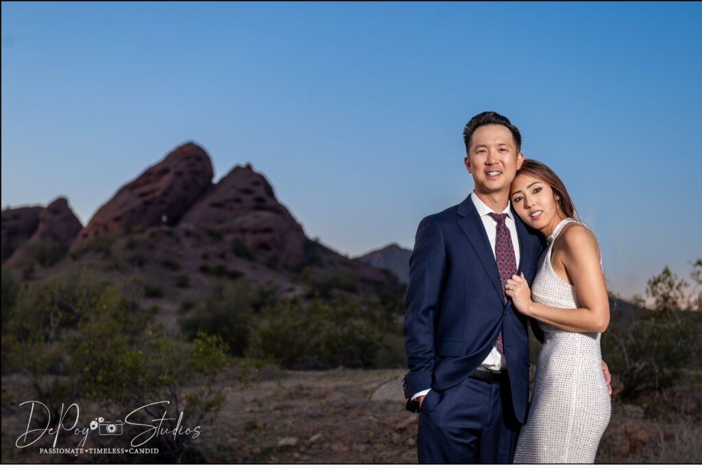 Starry Sky Romance desert engagement session, by DePoy Studios.