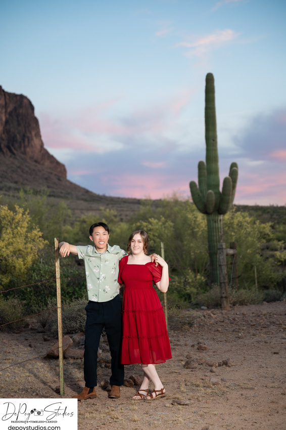 Desert engagement photos in Arizona