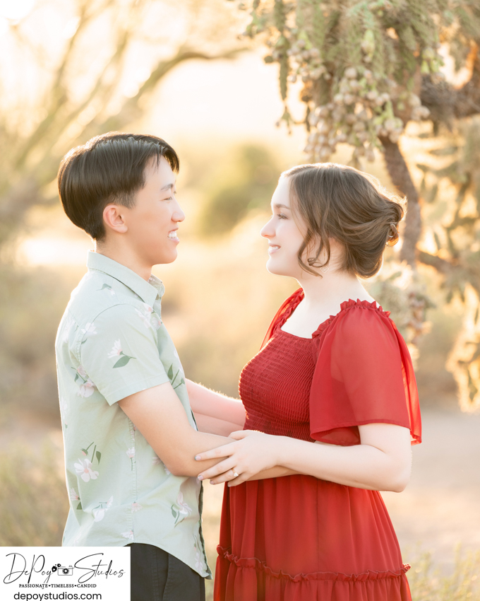 Arizona desert engagement photographer