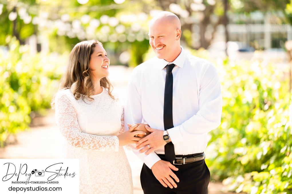 Agritopia elopement couple walking candid photos