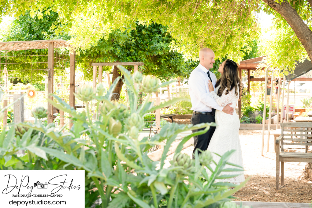 Agritopia garden wedding intimate elopement photos