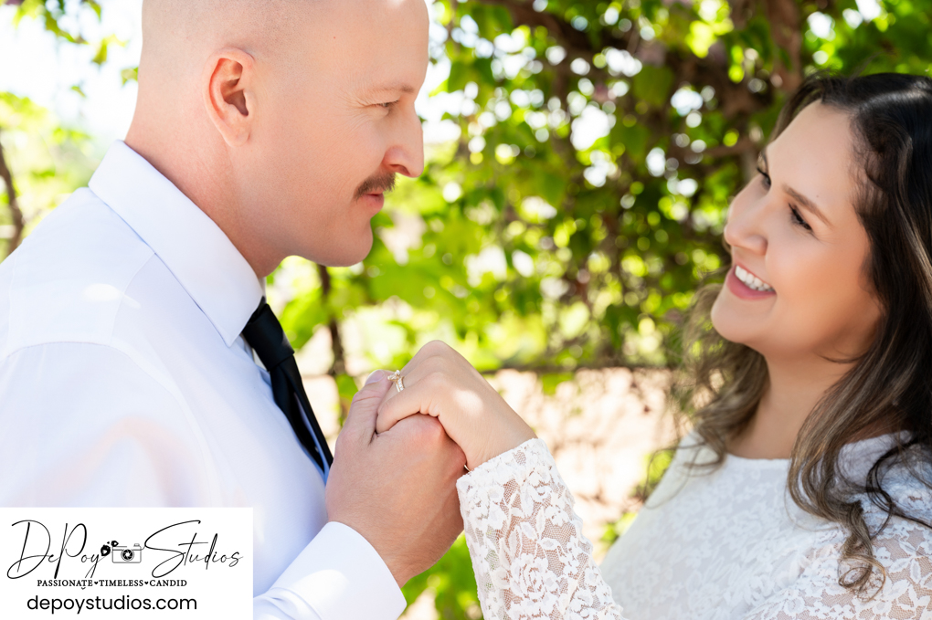 Arizona elopement photographer candid couple moment