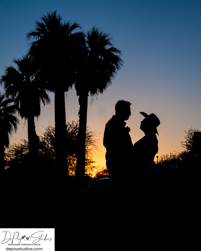 Arizona sunset elopement photos