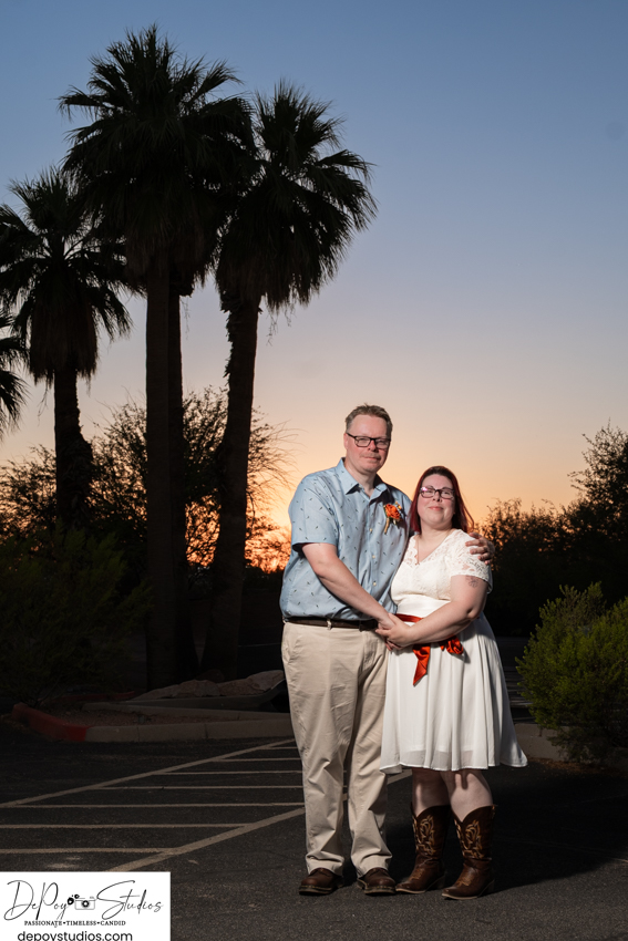 Arizona sunset elopement photos