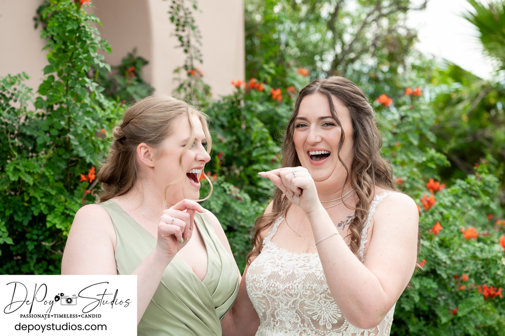 same-sex wedding couple laughing candid photos