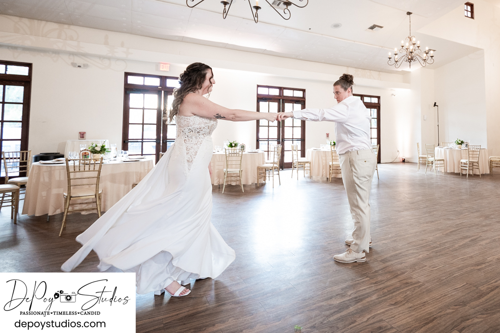 same-sex wedding reception dancing in Arizona